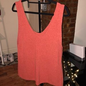 Soft and Comfy Orange Sleeveless Top - Sz. XL